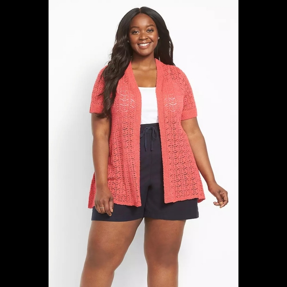 New Lane Bryant Women's Casual Mid Length Shorts Black Size 18/20